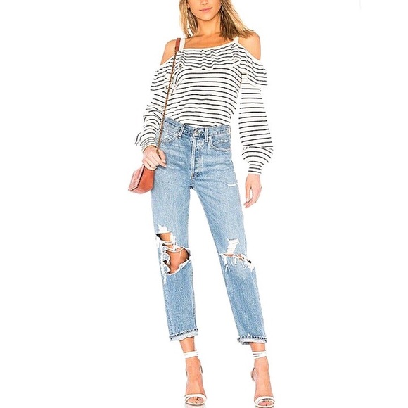 ⚓️ JOIE DELBIN CASHMERE WOOL BLEND CREAM COLD SHOULDER SWEATER! - Picture 3 of 12